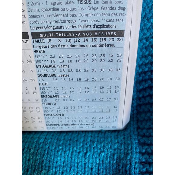 Butterick Sewing pattern 4889 top pants shorts jacket sz 6 8 10 - Picture 7 of 7